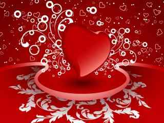 情人节桌面壁纸之红色温馨