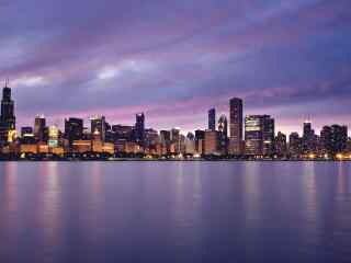 芝加哥的夜景桌面