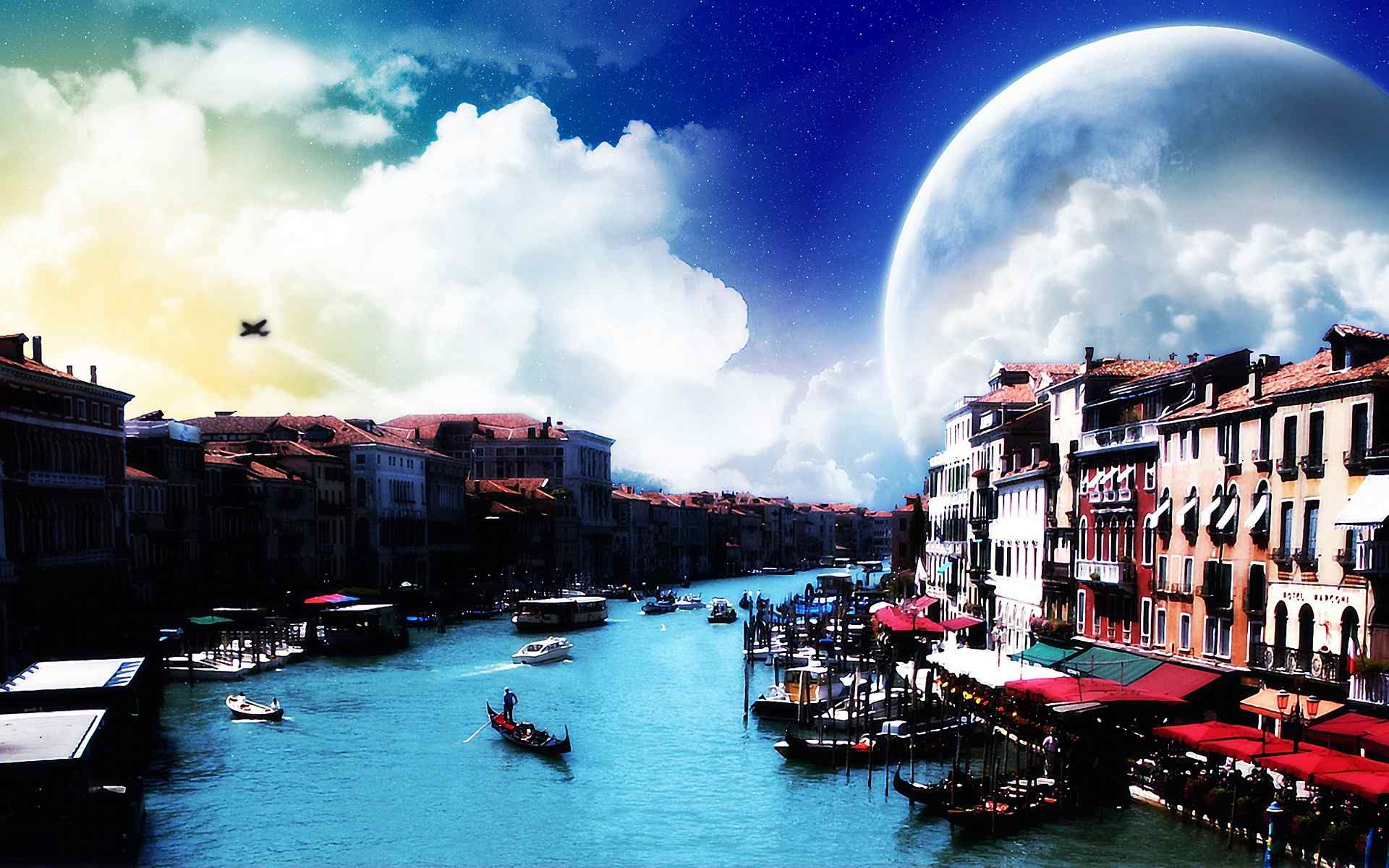 水上都市威尼斯古典城市桌面壁纸