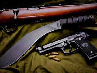 伯莱塔M9手枪高清图片桌面壁纸