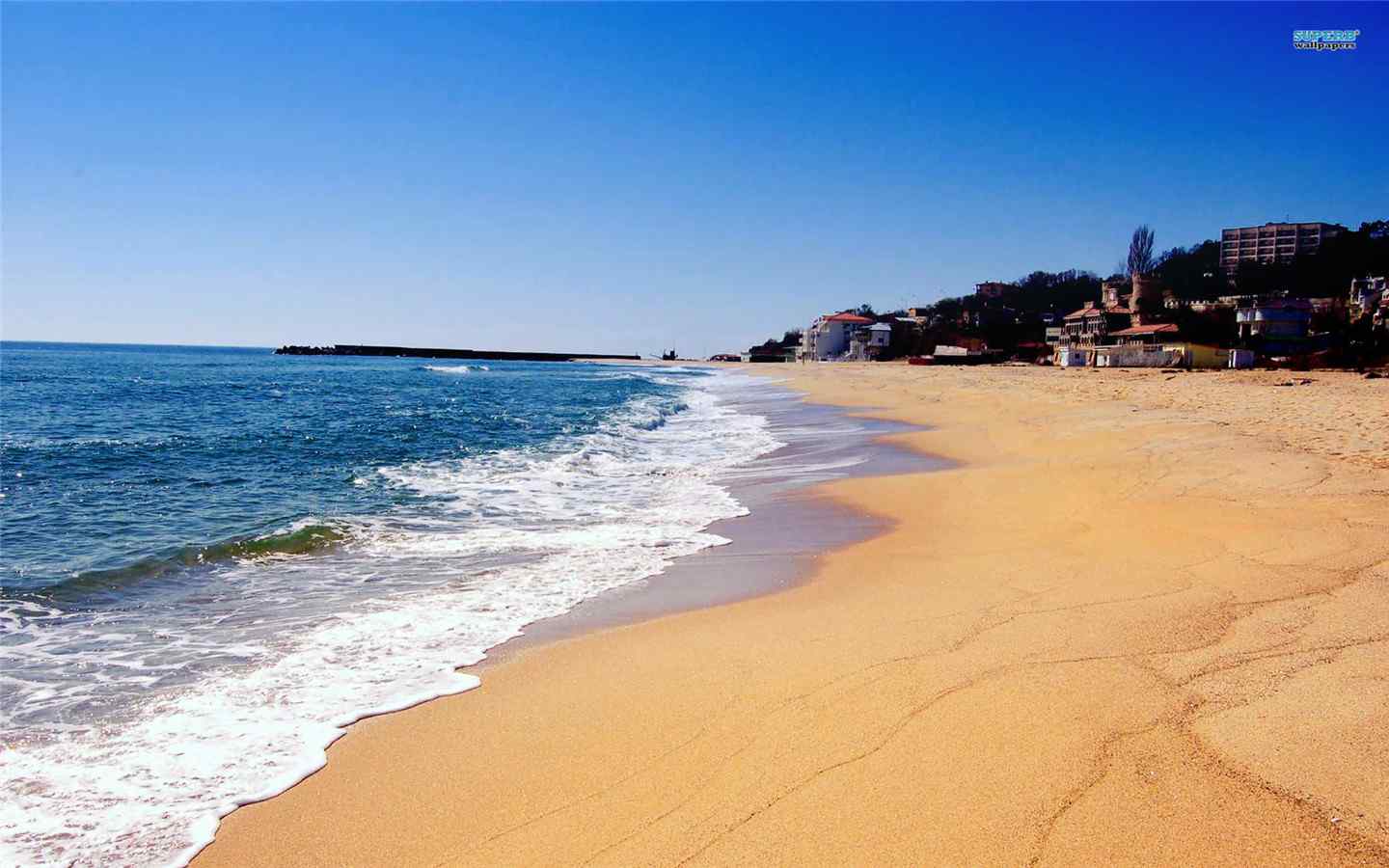 夏季海滩风景桌面壁纸之1440×900高清