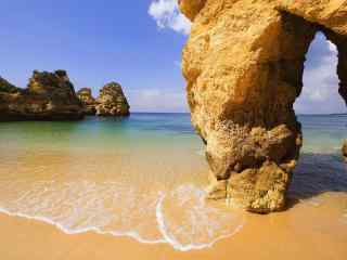 葡萄牙奇观阿尔加维洞穴素材风景图片桌面壁纸