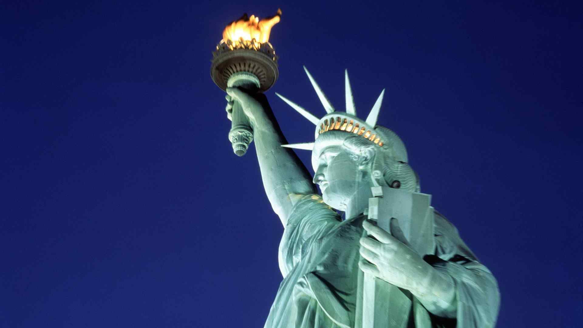 象征自由的美国自由女神像唯美图片桌面壁纸 第二辑