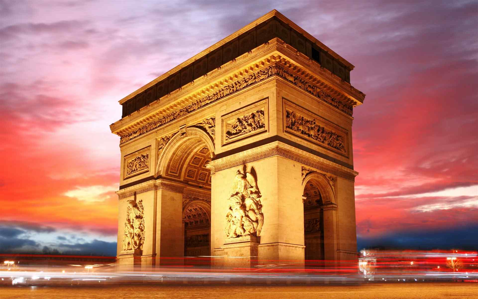 法国巴黎凯旋门高清电脑桌面壁纸下载