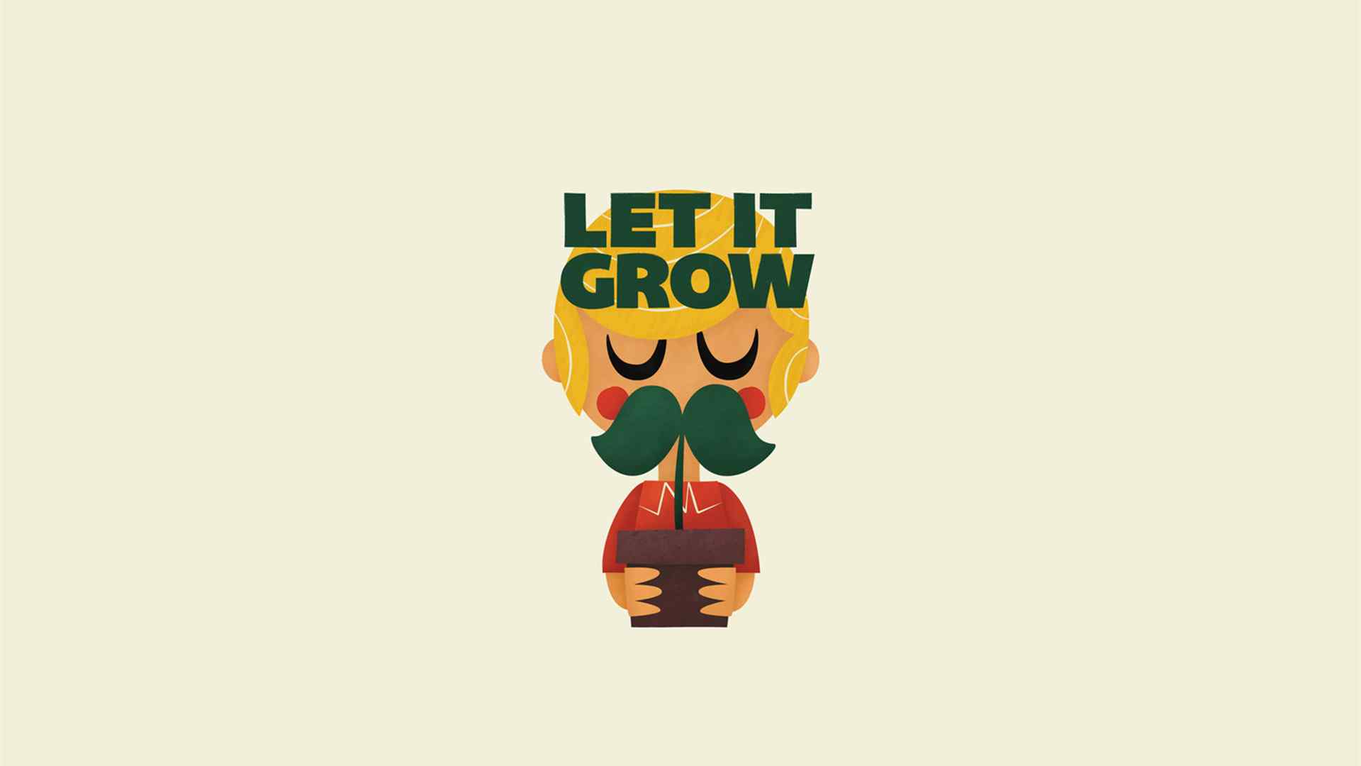 let it grow 手绘卡通高清壁纸