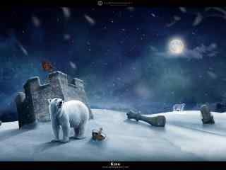 奇幻世界北极熊王国桌面壁纸
