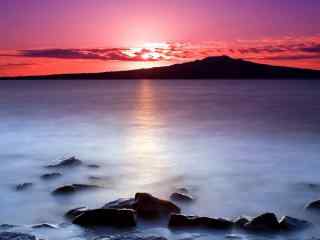 美丽的海边日落晚霞天空自然风景图片桌面壁纸（2）
