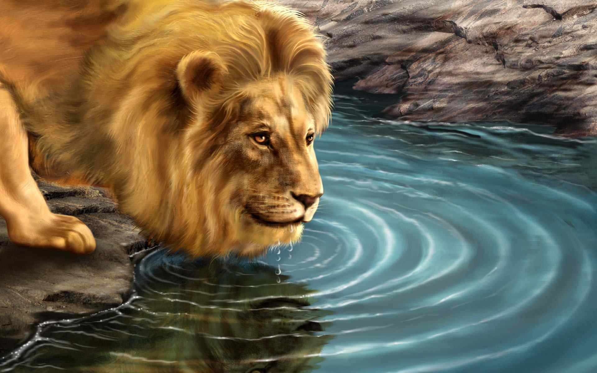 动漫“狮子”桌面壁纸
