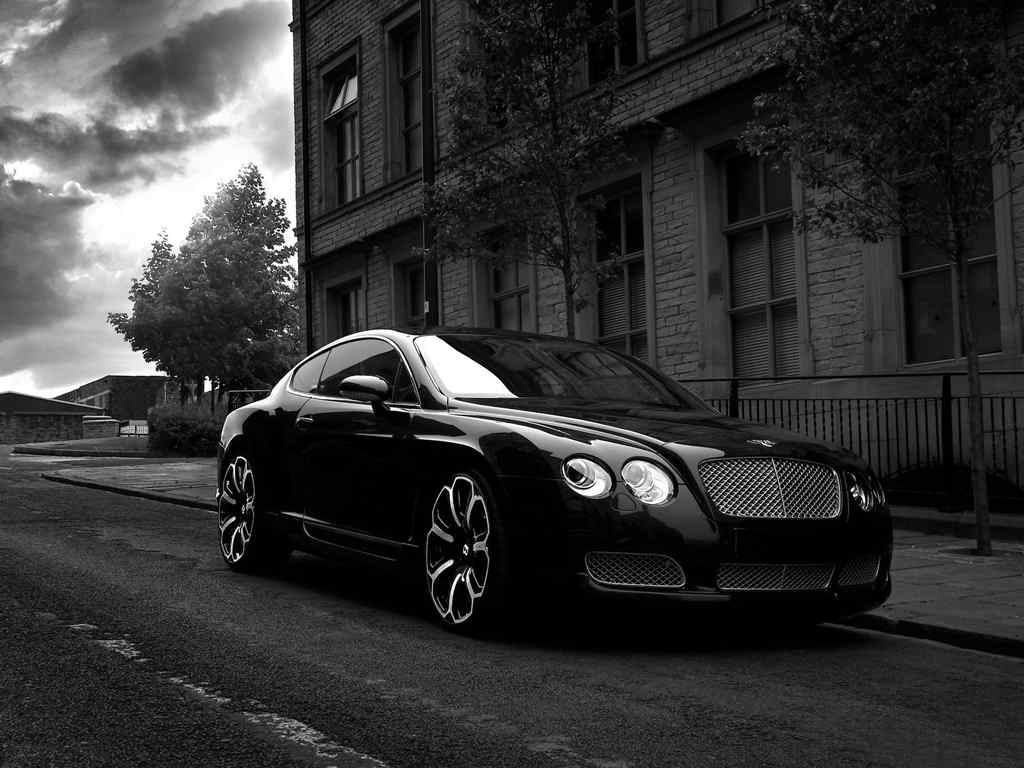 超酷汽车壁纸-Bentley GTS black ed 2008 01 wm Widescreen Wallpaper