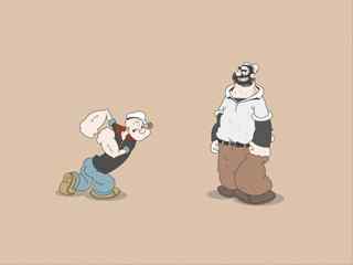 大力水手壁纸-Popeye versus Pluto Wallpaper