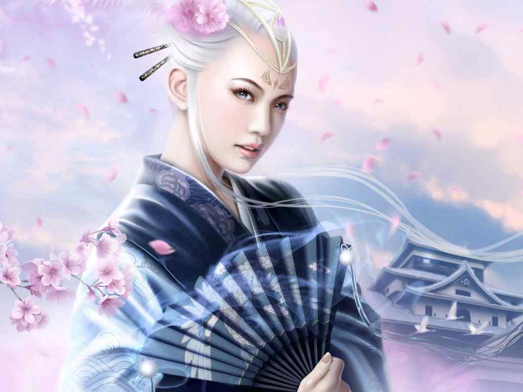 CG美女壁纸-Fanty geisha