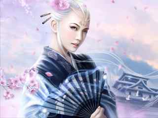 CG美女壁纸-Fanty geisha
