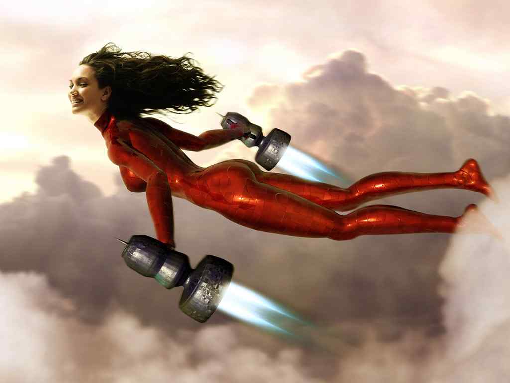 飞行女超人桌面壁纸