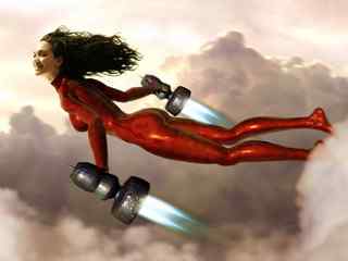 飞行女超人桌面壁