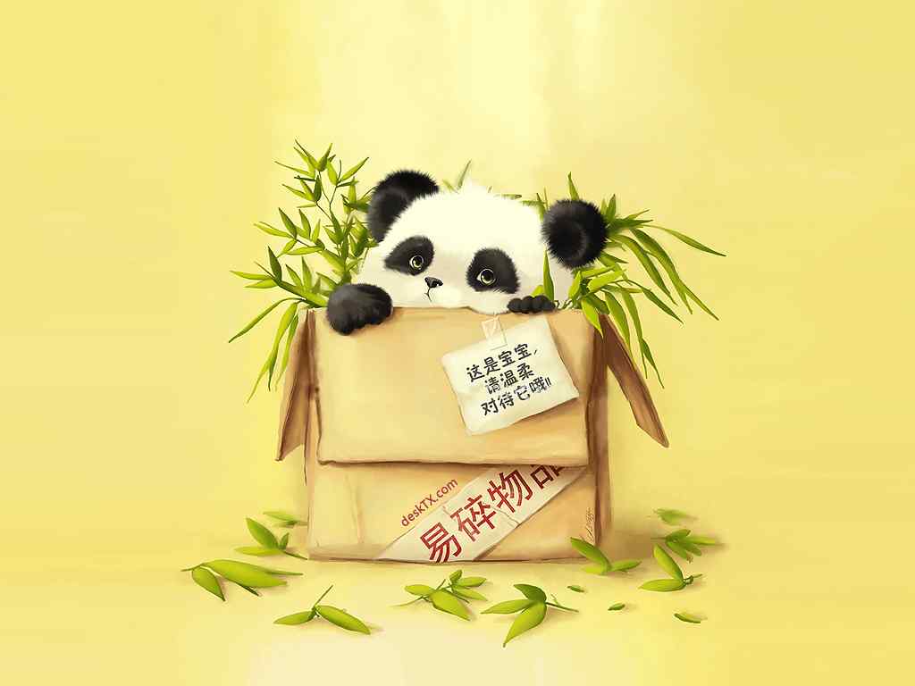 可爱的熊猫宝宝壁纸-xiongmao