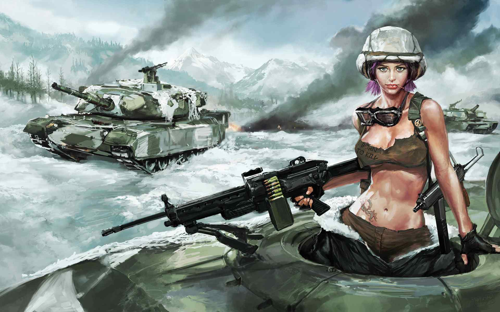 坦克美女游戏壁纸