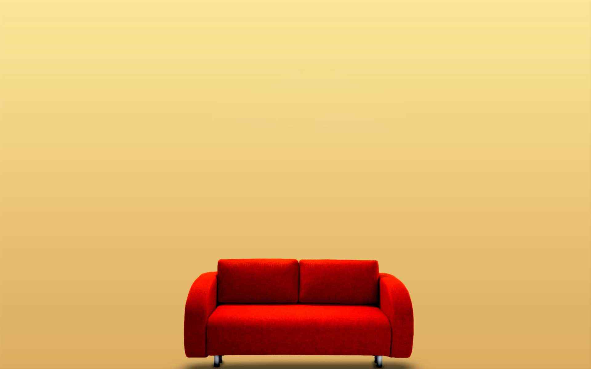 红色简约沙发壁纸