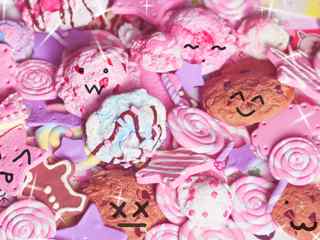 粉色糖果摄影壁纸