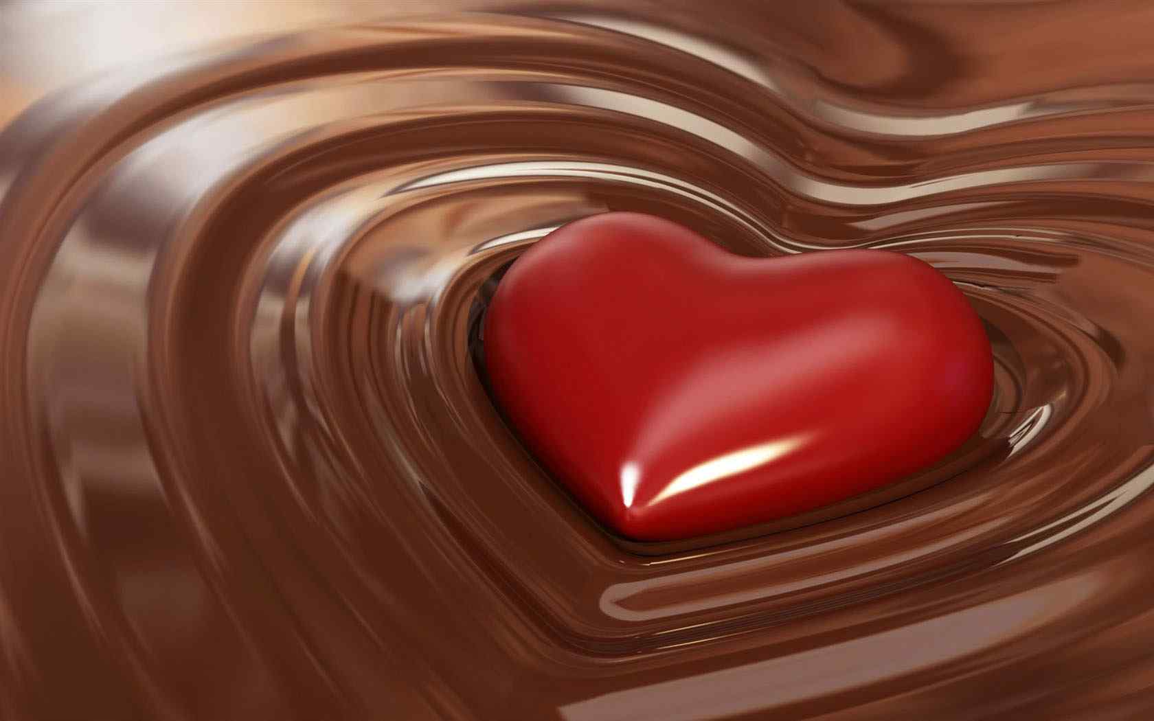 爱心巧克力设计壁纸