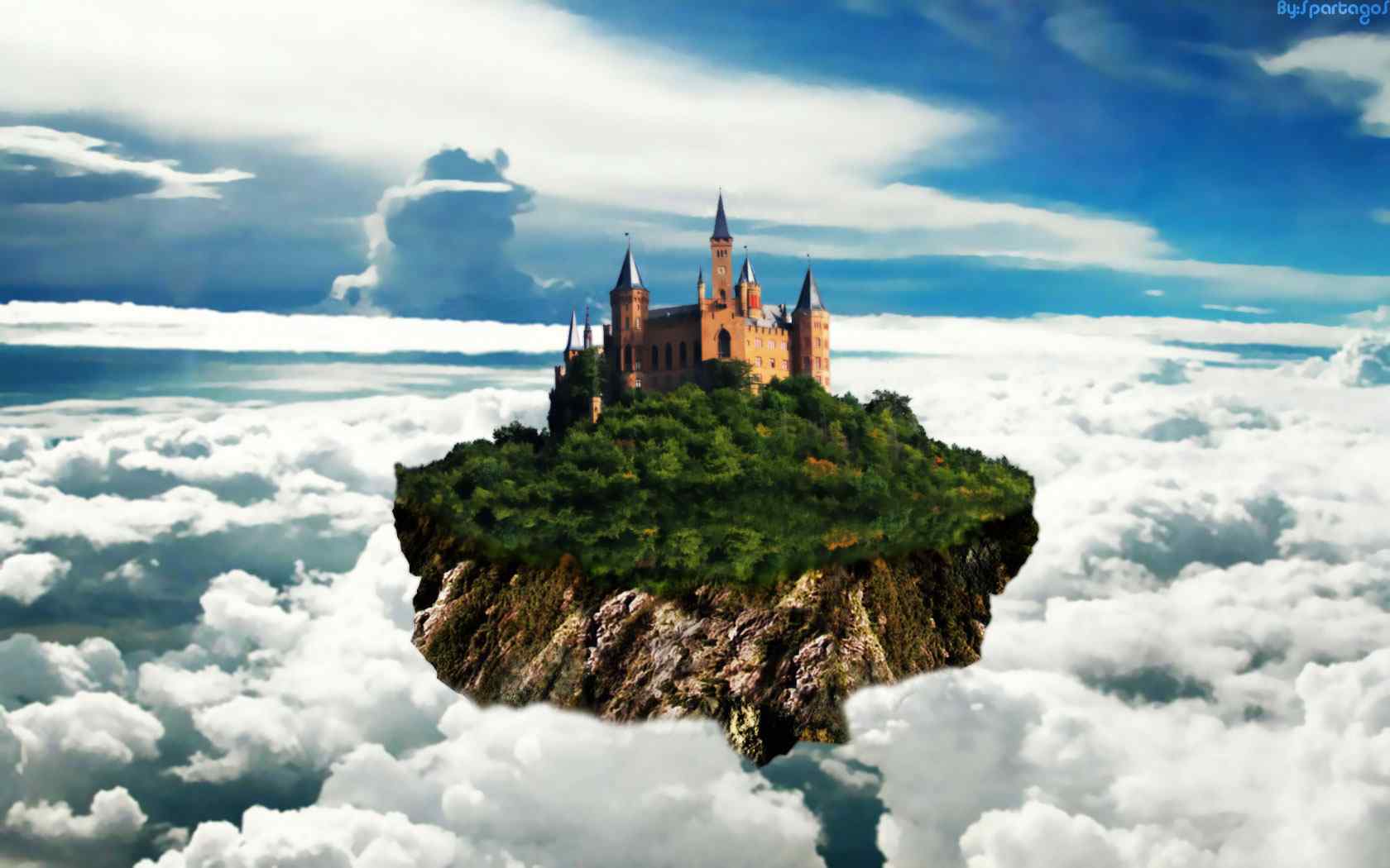 合成梦幻城堡风景壁纸