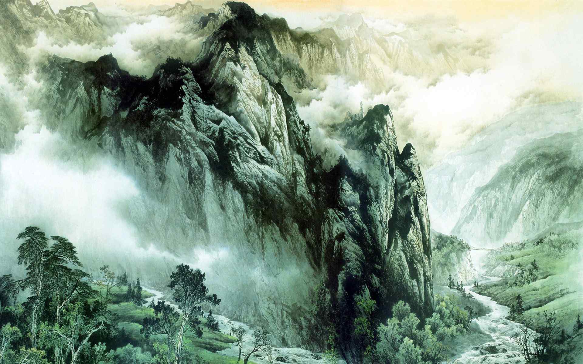 秀丽山峰风景壁纸