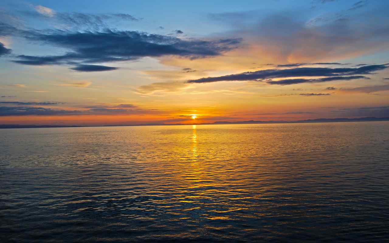 海上日落风景壁纸