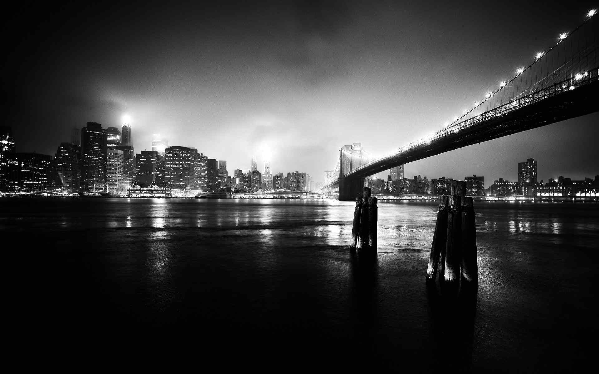 灰色大桥摄影壁纸