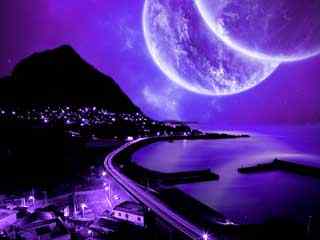 紫色梦幻风景壁纸