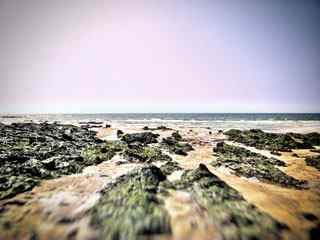 海滩石头摄影