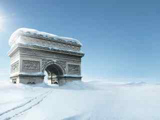 唯美建筑雪景壁纸