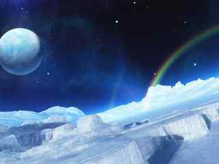 冰川星空风景壁纸