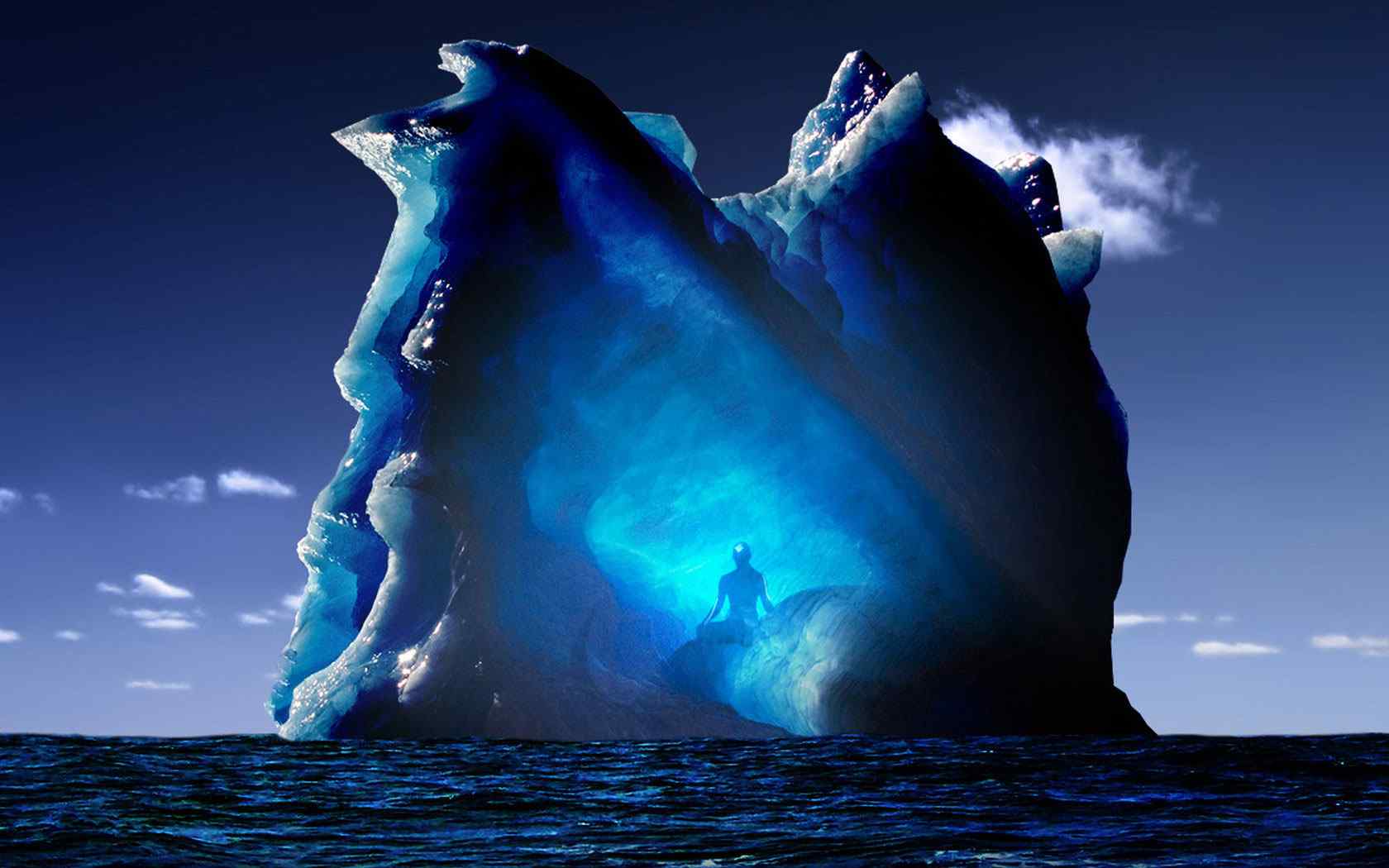 冰川海景风景壁纸