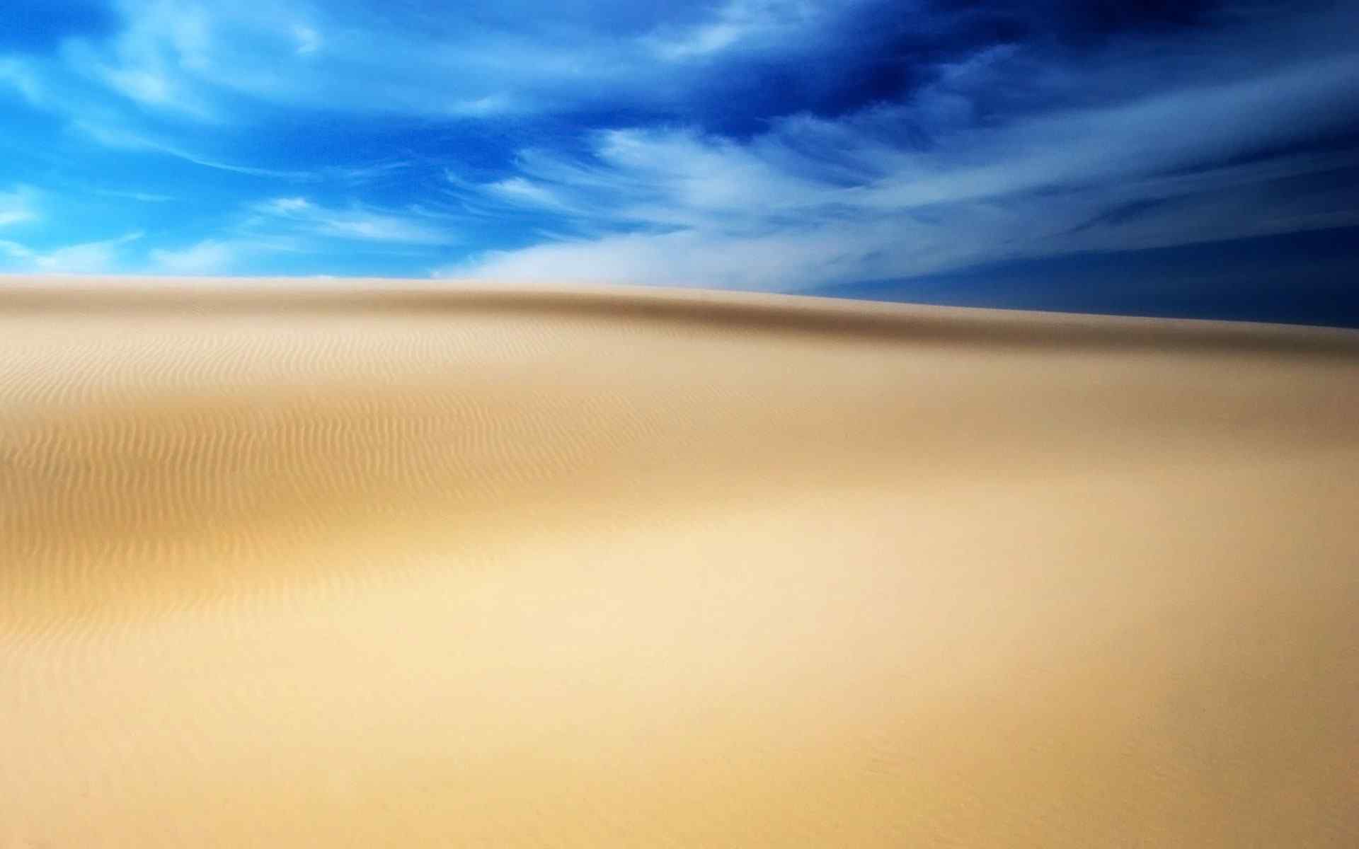蓝天沙漠摄影壁纸