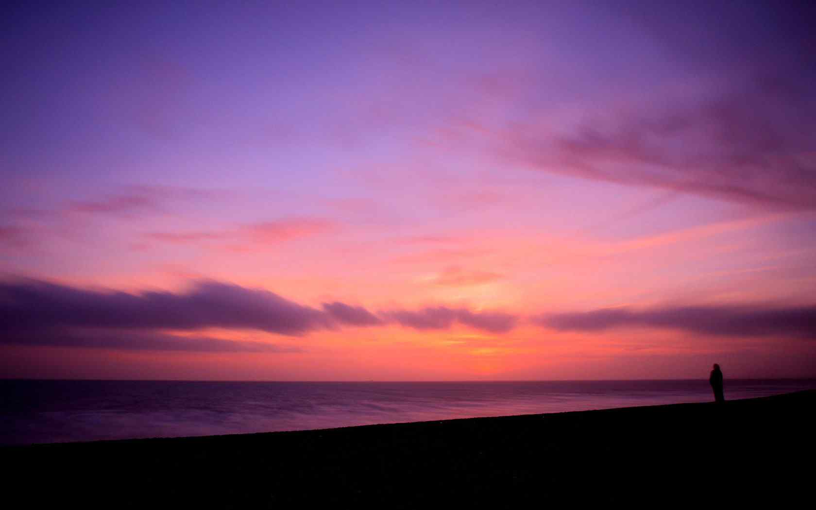 大海夕阳风景壁纸