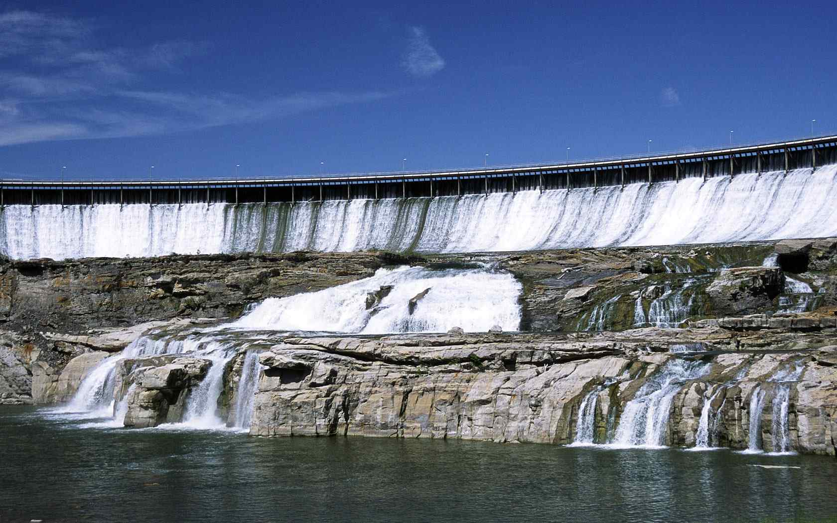 水坝风景摄影壁纸