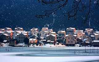 城镇雪景桌面壁纸