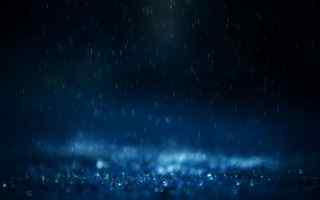 蓝色夜雨风景壁纸