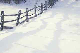 雪地栅栏摄影壁纸