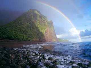 海上彩虹风景壁纸