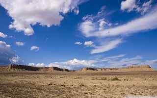 蓝天白云沙漠摄影