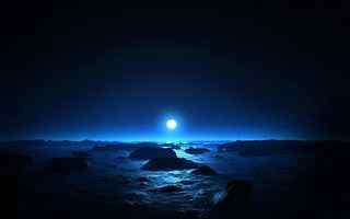 海峡月夜静态壁纸