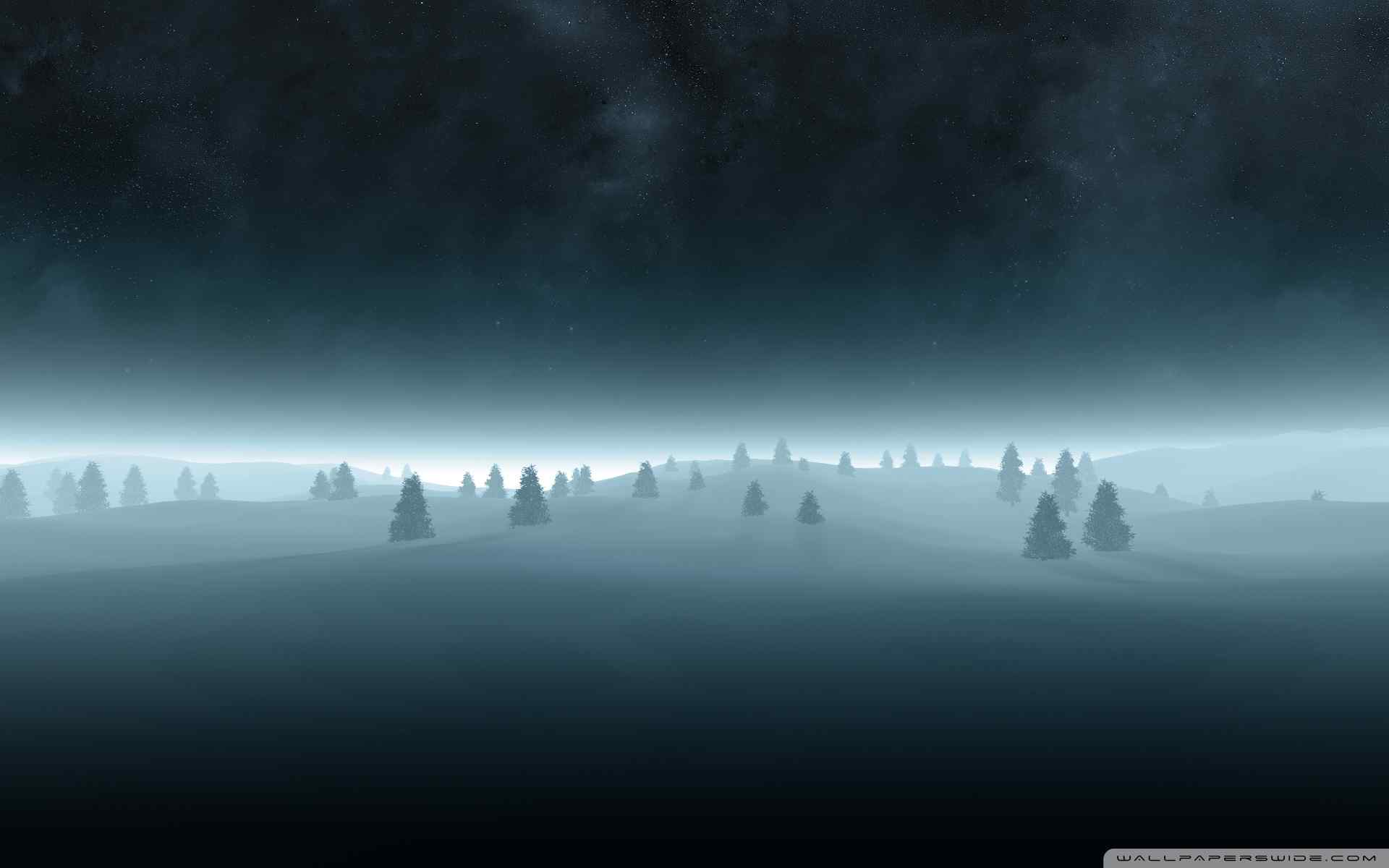 森林雪景摄影壁纸