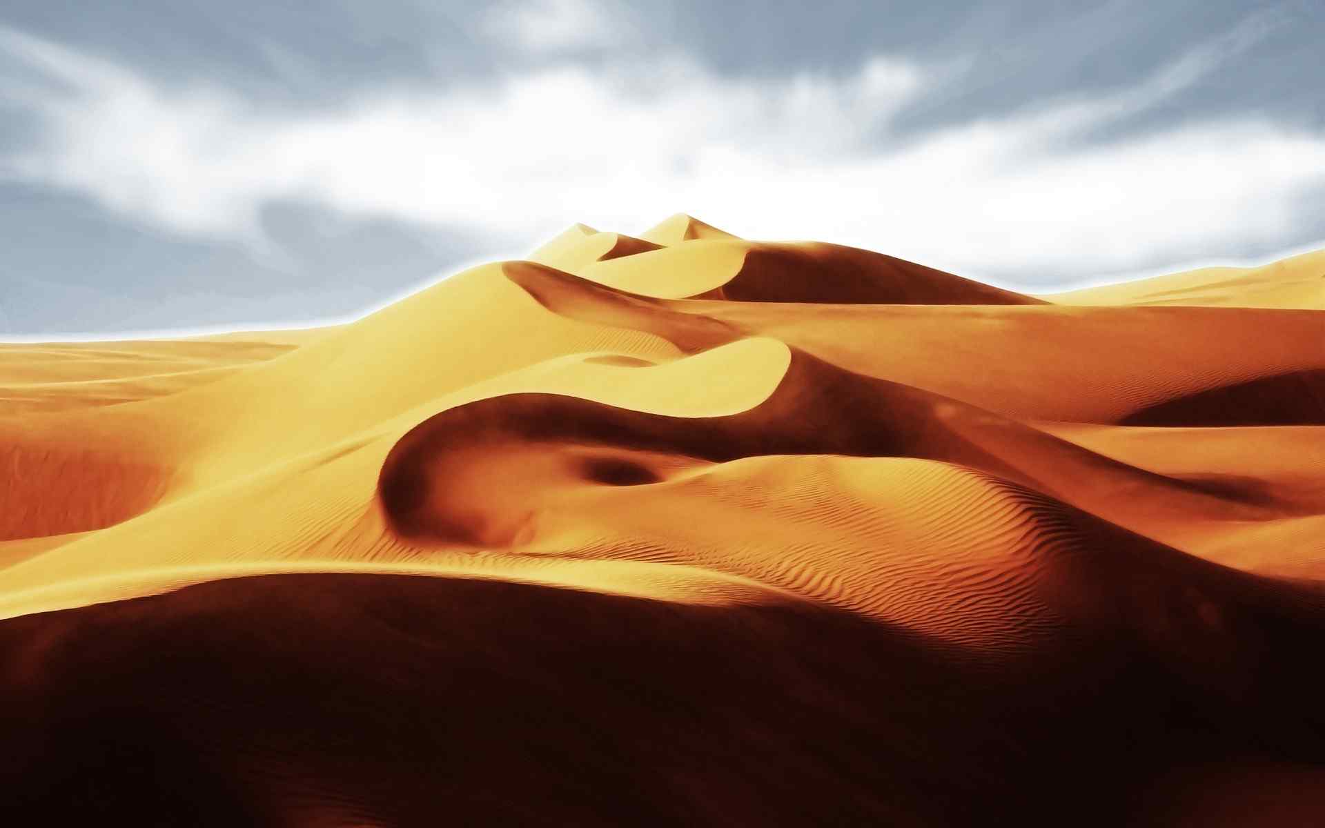 金色沙漠摄影壁纸