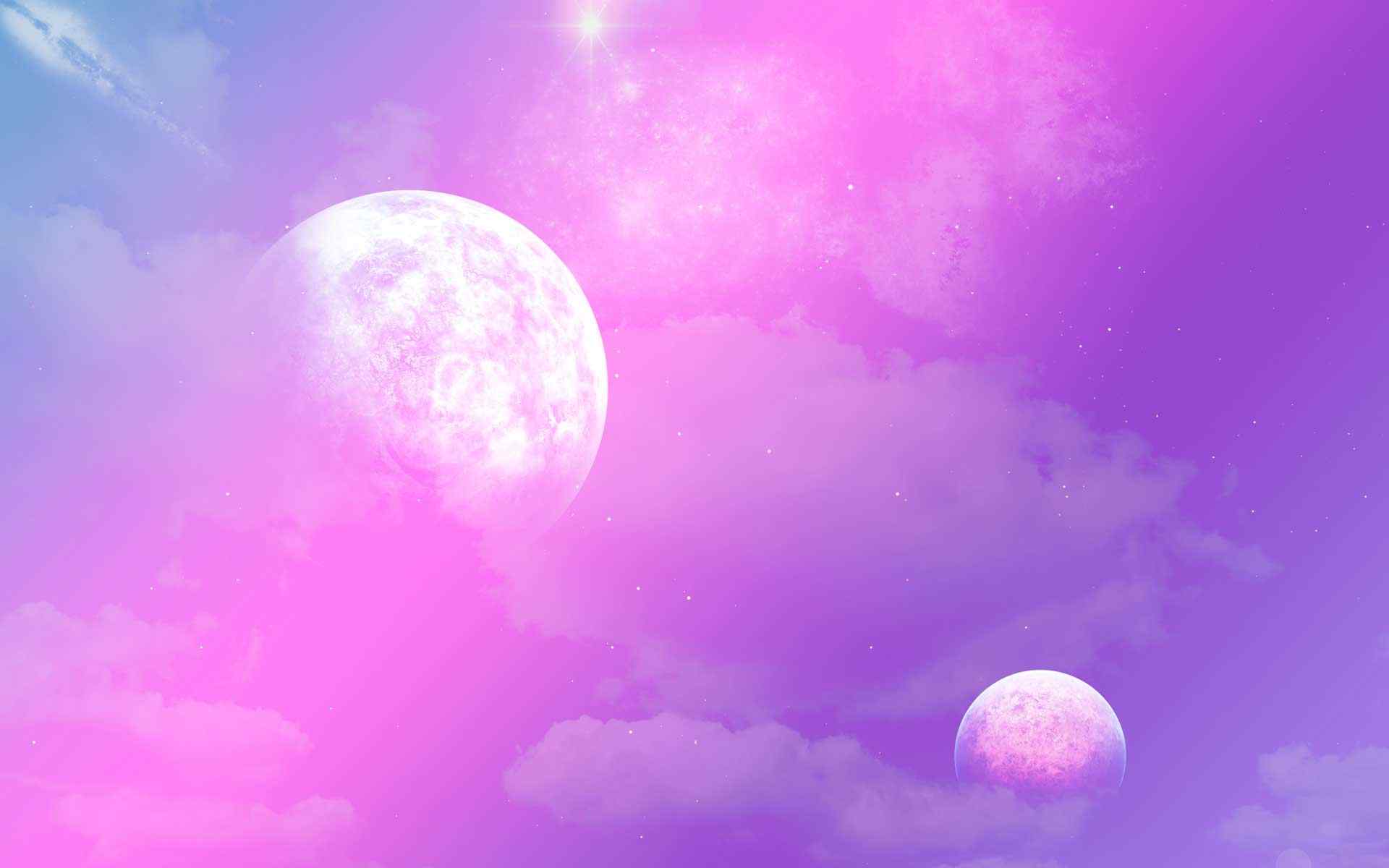 紫色梦幻星空壁纸