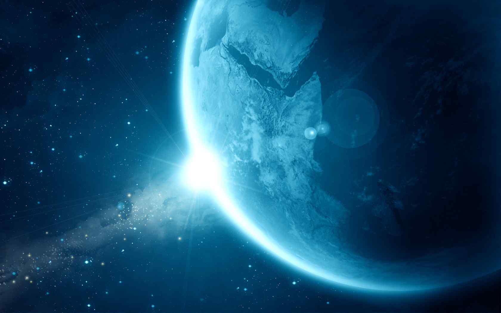 蓝色宇宙星球壁纸