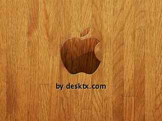 木纹苹果壁纸 - Wooden Wall