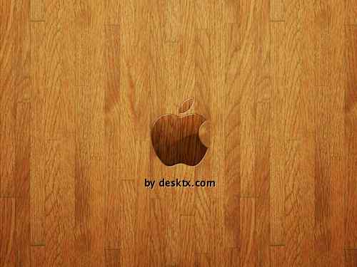 木纹苹果壁纸 - Wooden Wall