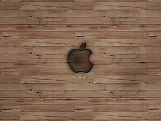 木纹苹果壁纸 - APPLE WALL'S