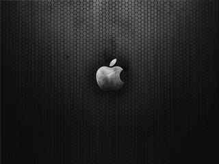 黑色纹理苹果壁纸-Apple Metal Wallpaper