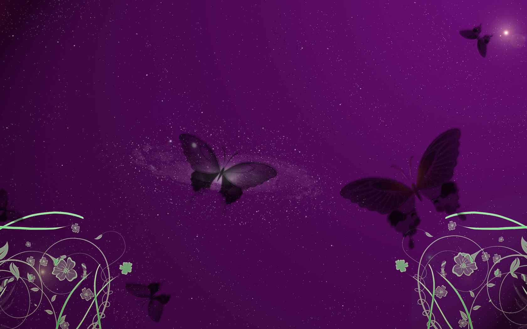 紫色矢量蝴蝶壁纸